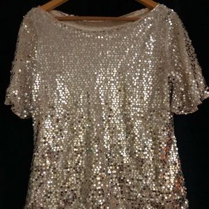 Blush sequin top